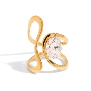 Cubic Zirconia 18K Gold Plated Ring